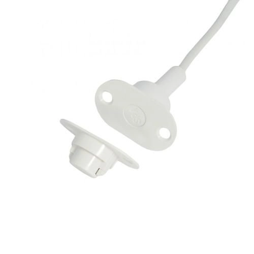 MC 340-S12-10 Alarmtech MC 340-S12-10 Contact magnétique pour portes en acier, Câble 10m, NC, Blanc